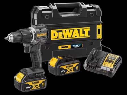 DeWalt 18V dcd100p2t 100 Year Combiboor 2x 5 Ah Accu  Lader TSTAK Koffer