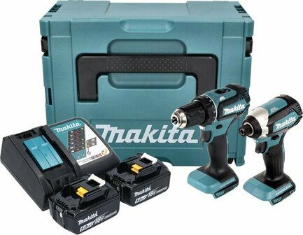 Makita DLX2289TJ combiset - DDF485 18v Boor- en schroefmachine + DTD153 Accu slagschroevendraaier met 5.0Ah accu&#039;s