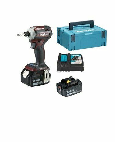 Makita DTD171FJAR 18V Accu slagschroevendraaier set (2x 3.0Ah en lader) in M-box - koolborstelloos