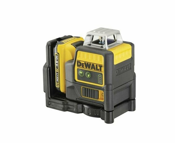 DeWalt DCE0811D1G 10,8V accu Zelfnivellerende Kruislijnlaser 360 graden (1x 2,0Ah accu en lader) in koffer - groen - 15m