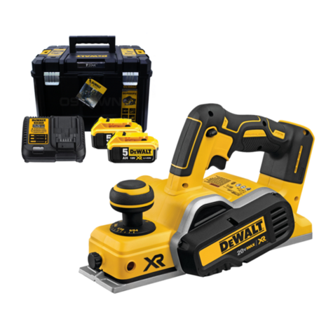 DeWalt DCP580P2-QW XR 18V schaafmachine set (2x 5.0Ah accu + lader) in TSTAK - 82mm - 2mm - koolborstelloos