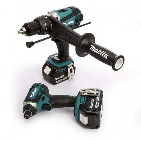 MAKITA DLX2145TJ COMBISET | DHP458 ACCU KLOPBOORMACHINE + DTD152 ACCU SLAGSCHROEVENDRAAIER | 18V 5.0AH LI-ION