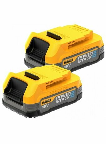 DeWalt DCBP034E2-XJ 18V Li-ion accu&#039;s - 1.7Ah - POWERSTACK - DCBP034 Duopack (2 stuks)