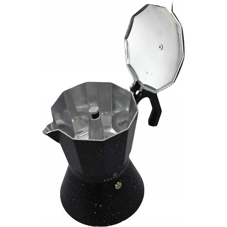 Ed&euml;nb&euml;rg eb-9300 Stonetec Line - Percolator 3 kops - Espresso Maker - Aluminium - Zwart - 9503717112222