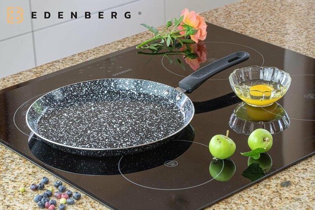 Ed&euml;nb&euml;rg EB-7505 Stonetec Line - Pannenkoekenpan - Marble - 24 cm 