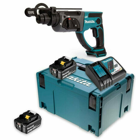 Makita DHR202RFJ 18V Accu SDS-plus combihamer set (2x 3.0Ah accu en lader) in Mbox - 2J