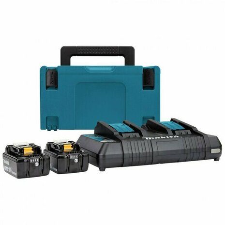 Makita 197629-2 18V accu starterset (2x BL1850B 5.0Ah accu&#039;s + DC18RD snel duolader in Mbox )