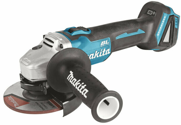 Makita DGA504RT3J 18V Haakse slijper 125mm 5,0 Ah accu&#039;s (3 stuks), snellader in Mbox, met vastzetschakelaar