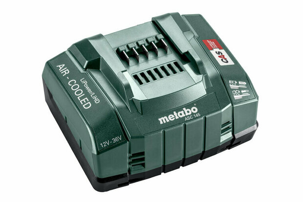 Metabo ASC 145 Acculader 12-36V &quot;Air-Cooled&quot; 627378000 Supersnellader