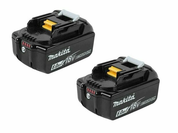 Makita BL1860B duopack LXT 18V Li-ion accu&#039;s - 6.0Ah (2stuks)