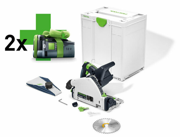 Festool TSC 55 KEB-Basic 18V accu Invalcirkelzaag in systainer - met 2x 5,0Ah accu