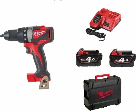 Milwaukee M18 BLDD2-402X 18V accu schroefboormachine set in HD-box - koolborstelloos -