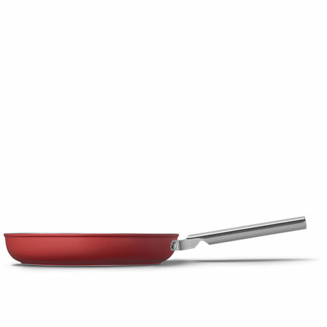 SMEG Koekenpan Rood Mat - &oslash; 30 cm - Standaard anti-aanbaklaag