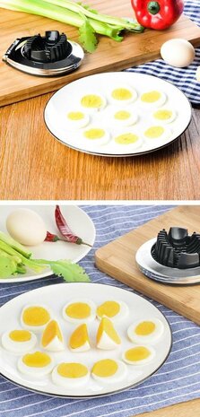 Ed&euml;nb&euml;rg  KR-3210 RVS eiersnijder multifunctioneel - Egg slicer - Ei snijder