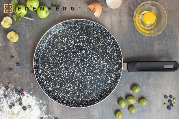 Ed&euml;nb&euml;rg EB-7504 Stonetec Line - Pannenkoekenpan - Marble - 22 cm