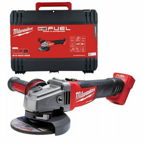 Milwaukee M18 FSAG125XB-0X 18V accu haakse slijper body in HD box - 125mm - koolborstelloos