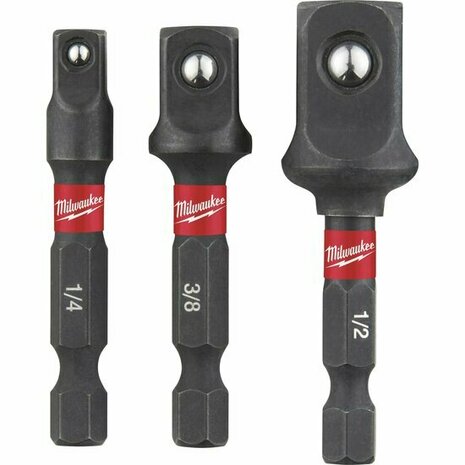 Milwaukee Shockwave Impact Duty Adapter Set voor Doppen 1/4&Prime;-3/8&Prime;-1/2&Prime; &ndash; 4932479228