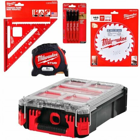 Milwaukee 4932493287 hout bewerking set - 5 delig