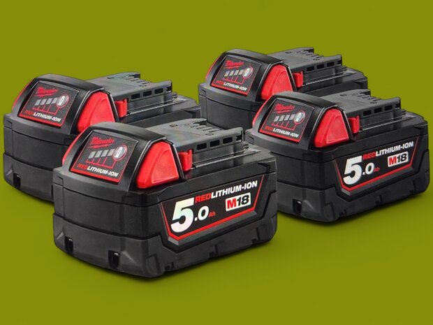 Milwaukee M18 B5 4-pack 18V 5.0Ah Li-Ion accu&#039;s (4 stuks)