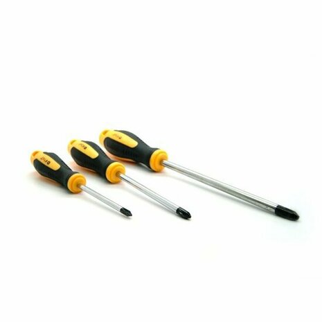 18 delige Schroevendraaierset Kruiskop Torx en Plat in Houder - Soft Grip