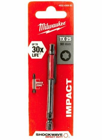 MILWAUKEE SHOCKWAVE IMPACT DUTY, TX25 90MM (1ST.) - 4932430883