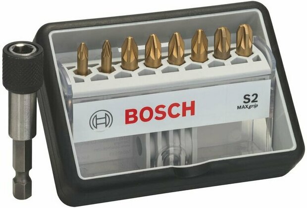 BOSCH BITSET MAX GRIP S2 ROBUSTLINE 9-DELIG 2607002575