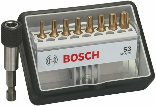 Bosch 8+1-delige Robust Line bitset S3 MaxGrip 25 mm - 2607002576