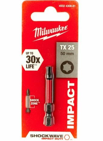 MILWAUKEE SHOCKWAVE IMPACT DUTY, TX25 50MM (1ST.) 4932430881