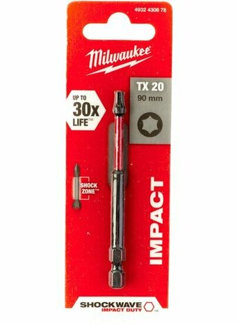 MILWAUKEE SHOCKWAVE IMPACT DUTY, TX20 90MM (1ST.)  4932430878