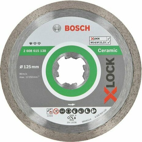 Bosch 2608615138 X-Lock Diamantschijf Standard for Ceramic 125mm