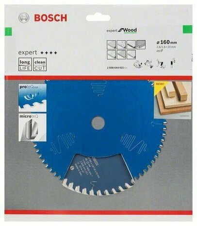 Bosch 2608644018 Expert Cirkelzaagblad - 160 x 20 x 48T - Hout