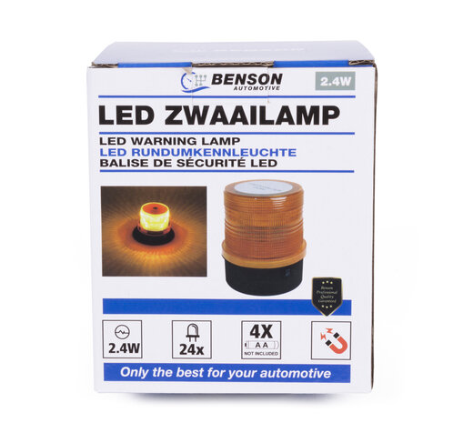 LED zwaailamp oranje 2.4W