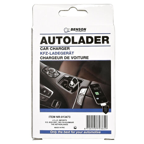 Autolader USB + usb-c 12-24V