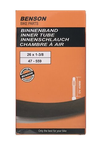 Binnenband 26 x 1 3/8 rubber