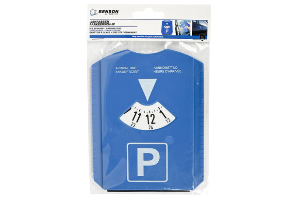 Parkeerschijf + ijskrabber 15.5 x 12 cm