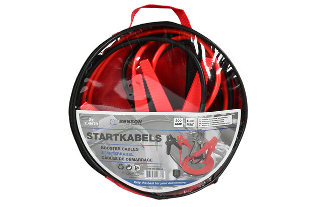 Startkabel 200A + tas 2.4 mtr kabel