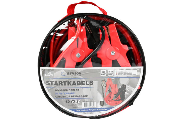 Startkabel 400A + tas 2.4 mtr kabel