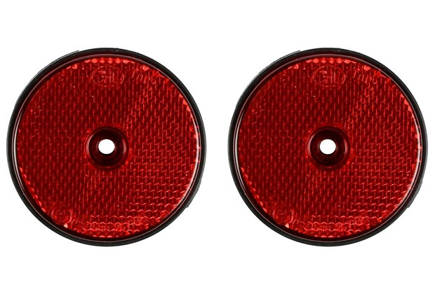 Reflector rond rood 60 mm 2 dlg E4