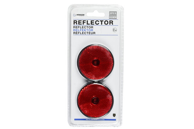 Reflector rond rood 60 mm 2 dlg E4