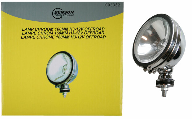 Rally lamp chroom 12V H3 160 mm offroad