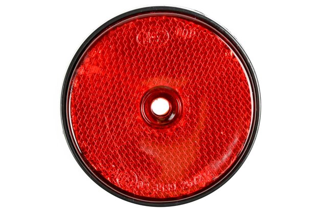 Reflector rond rood + gat 60 mm E4