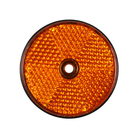 Reflector rond oranje + gat 60 mm E4