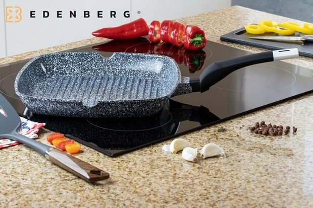 ED&Euml;NB&Euml;RG EB-9159 Luxe Vierkante Grillpan 28x28 cm - inductie