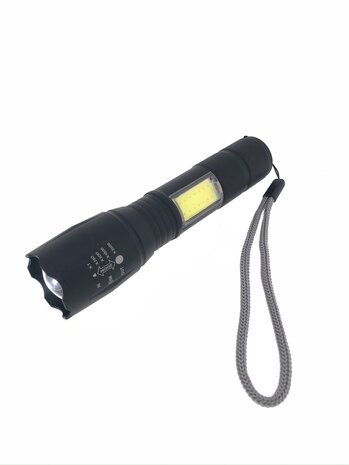 Zaklamp tactical 5W LED + 3W COB 2-in-1 oplaadbaar