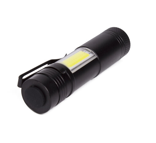 Zaklamp LED + COB alu mini 92 x21 mm