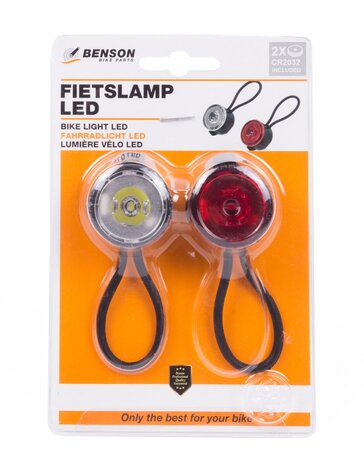 Fietslamp LED 2 dlg rond