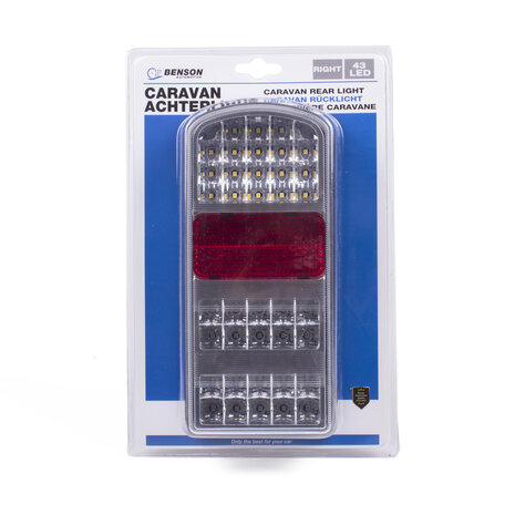 Caravan achterlicht 43 LED rechts E4