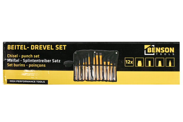 Beitel + drevel set 12 dlg jumbo