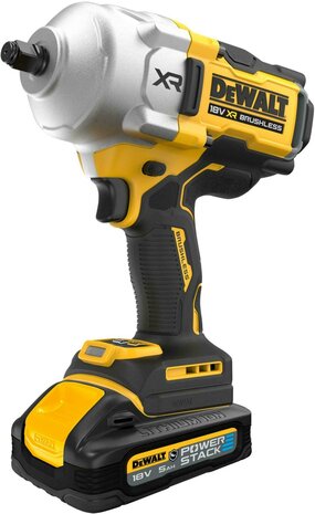 DEWALT DCF961H2G 18V XR hoogkoppel accu-slagmoersleutel 1/2&quot; in foam inlay (2x 5Ah POWERSTACK accu + lader))