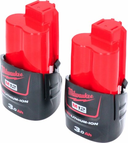 Milwaukee accuset 2x M12 B3 12 V 3.0 Ah / 3000 mAh Li-Ion ( 2x 4932451388 )